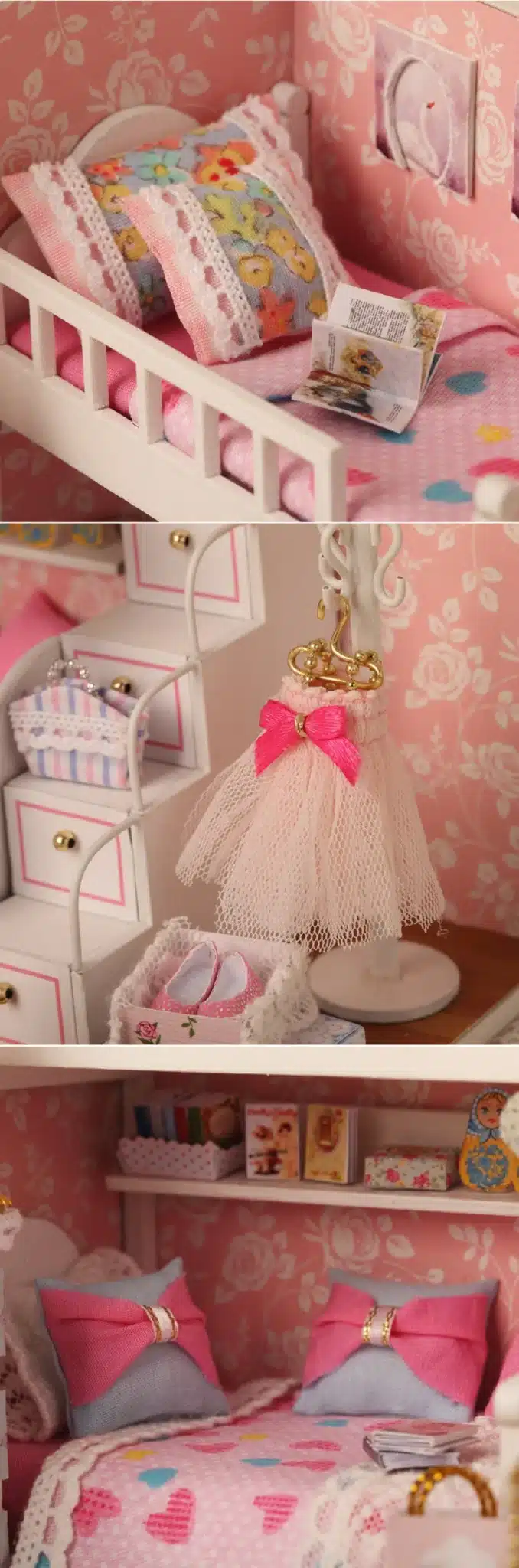 2017 Handmade Doll House Furniture Miniatura Diy Doll Houses Miniature Dollhouse Wooden Toys For Children Grownups Birthday Gif 13