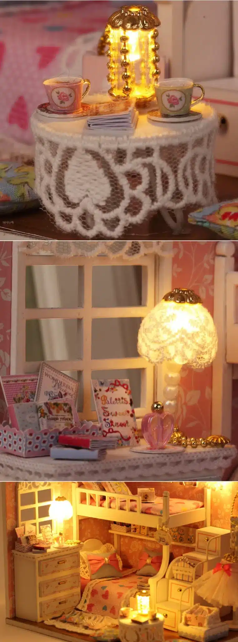 2017 Handmade Doll House Furniture Miniatura Diy Doll Houses Miniature Dollhouse Wooden Toys For Children Grownups Birthday Gif 14