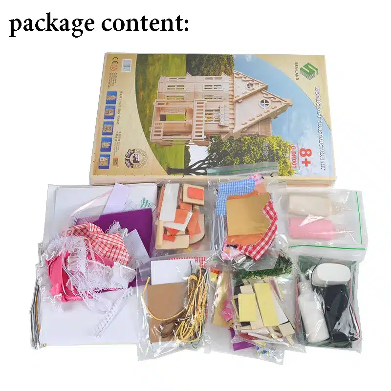 BOHS Diy Wooden Doll House Sun Alice Birthday Gift Presents Large Villa Manual Building Model Dioramas 18