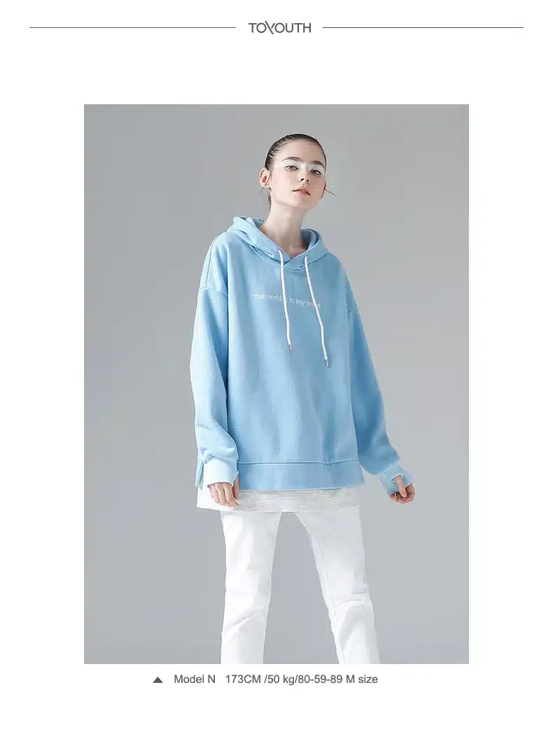 Toyouth Sweatshirts 2017 Spring New Women Character Embroidery Fake Two Pieces Long Sleeve Loose Pullovers Hoodie 25