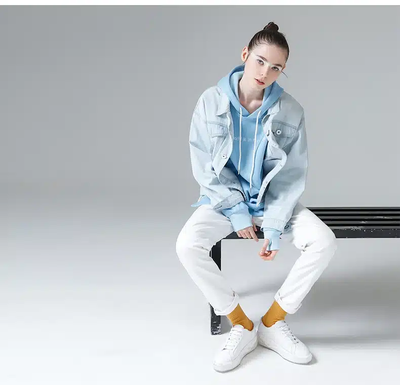 Toyouth Sweatshirts 2017 Spring New Women Character Embroidery Fake Two Pieces Long Sleeve Loose Pullovers Hoodie 32