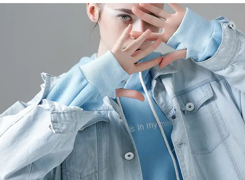 Toyouth Sweatshirts 2017 Spring New Women Character Embroidery Fake Two Pieces Long Sleeve Loose Pullovers Hoodie 34