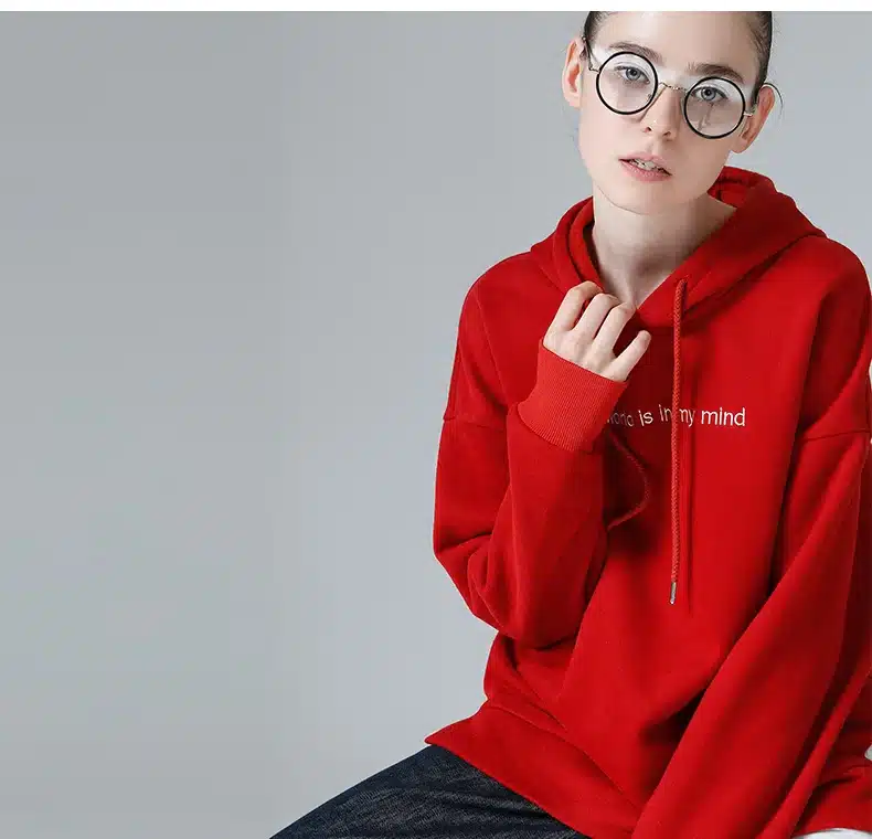 Toyouth Sweatshirts 2017 Spring New Women Character Embroidery Fake Two Pieces Long Sleeve Loose Pullovers Hoodie 41