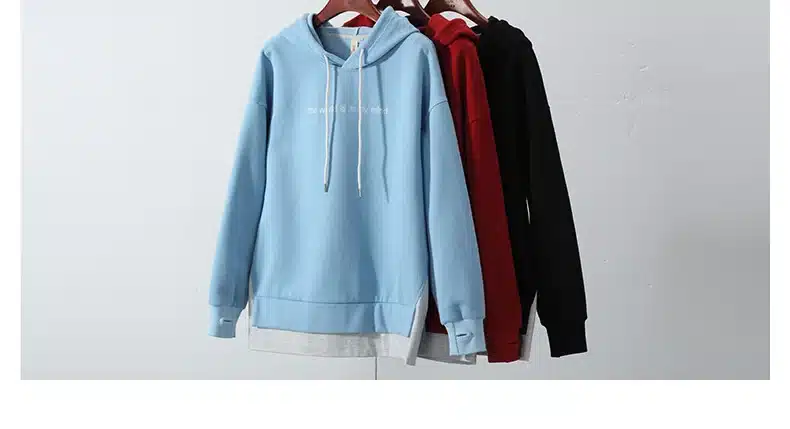 Toyouth Sweatshirts 2017 Spring New Women Character Embroidery Fake Two Pieces Long Sleeve Loose Pullovers Hoodie 55