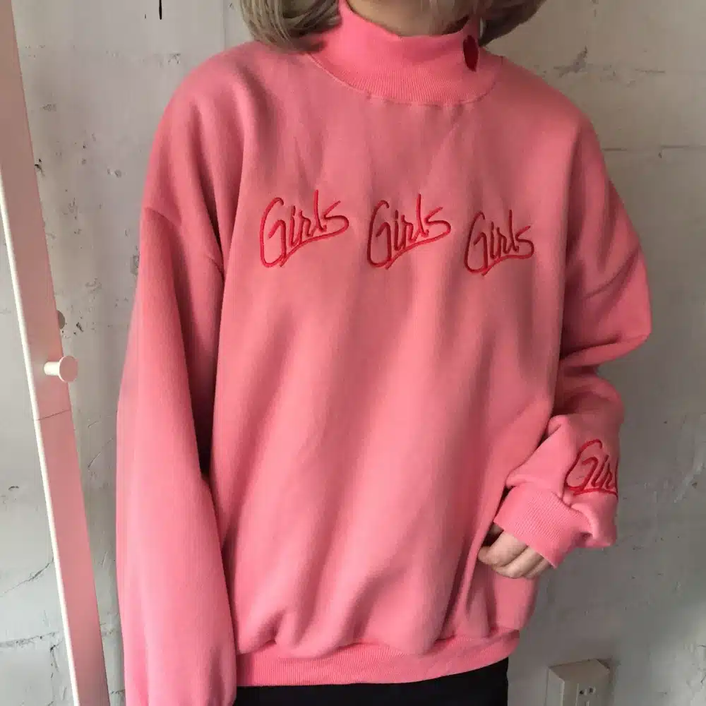 Fashion Women sweatshirts autumn winter 2017 korean style new pullover cute pink blue embroidery letter heart kawaii sweatshirt 8