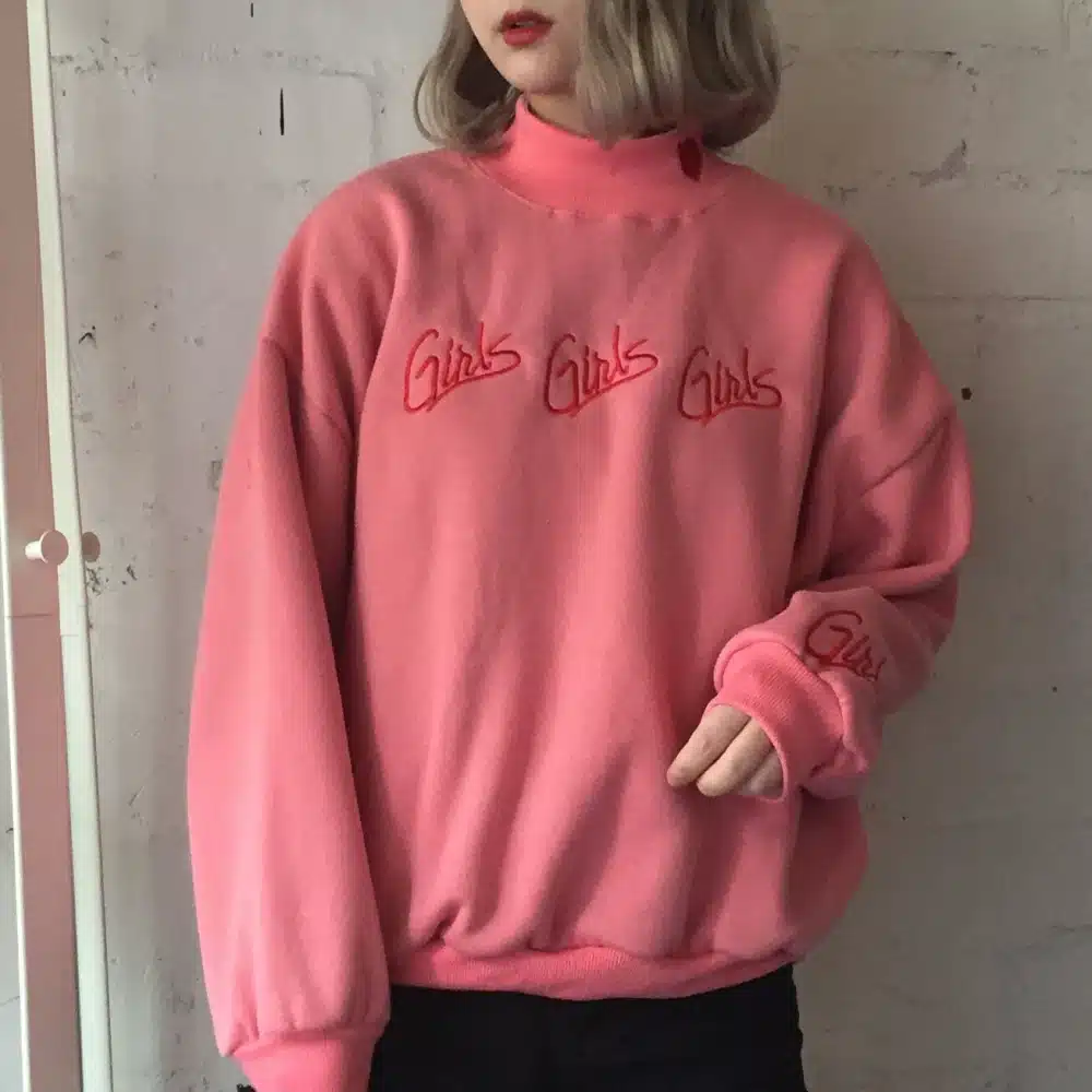 Fashion Women sweatshirts autumn winter 2017 korean style new pullover cute pink blue embroidery letter heart kawaii sweatshirt 9
