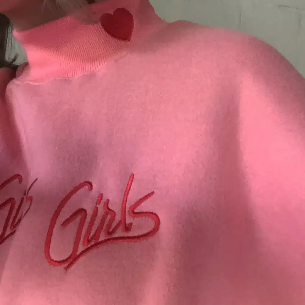 Fashion Women sweatshirts autumn winter 2017 korean style new pullover cute pink blue embroidery letter heart kawaii sweatshirt 10