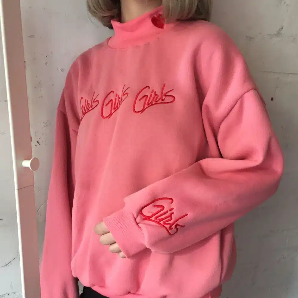 Fashion Women sweatshirts autumn winter 2017 korean style new pullover cute pink blue embroidery letter heart kawaii sweatshirt 11