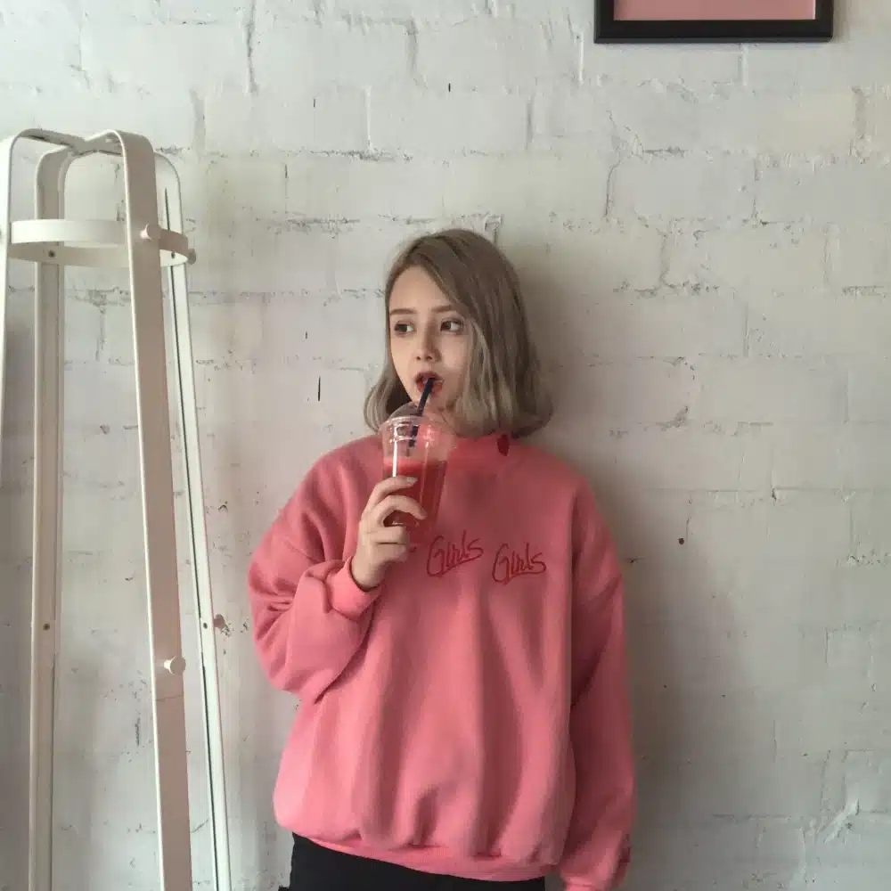 Fashion Women sweatshirts autumn winter 2017 korean style new pullover cute pink blue embroidery letter heart kawaii sweatshirt 12