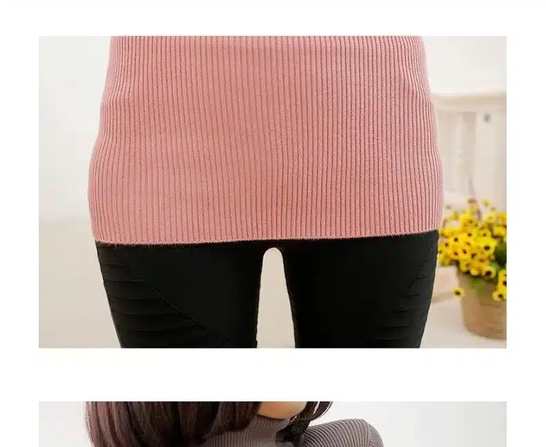 2017 women's slim medium-long turtleneck sweater thickening sweater knitting sweater pattern 33