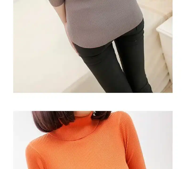 2017 women's slim medium-long turtleneck sweater thickening sweater knitting sweater pattern 38