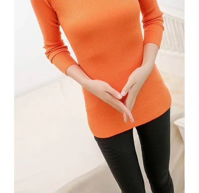2017 women's slim medium-long turtleneck sweater thickening sweater knitting sweater pattern 39