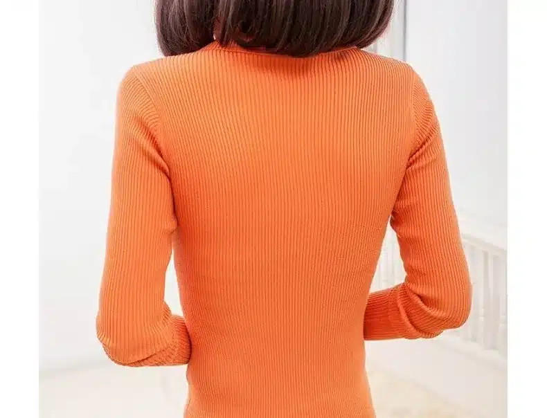 2017 women's slim medium-long turtleneck sweater thickening sweater knitting sweater pattern 42