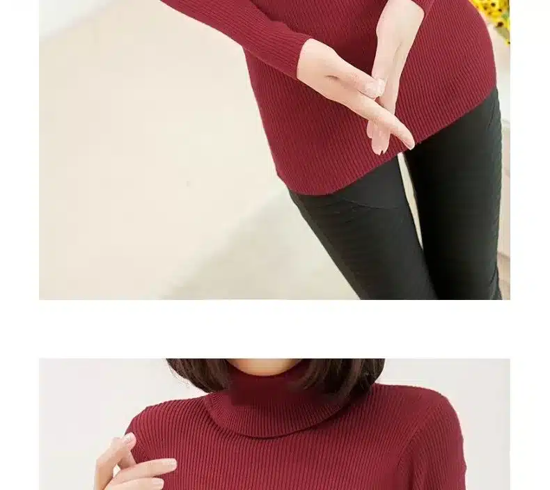 2017 women's slim medium-long turtleneck sweater thickening sweater knitting sweater pattern 53