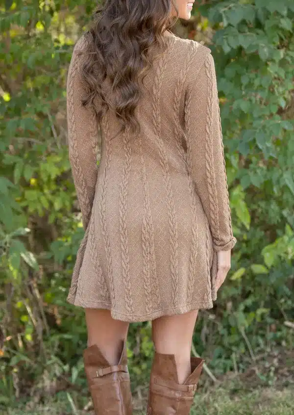 Women Casual Winter Autumn Dress Lady long Sleeve Crewneck Jumper Thin Casual Knitted Sweater Mini Dress Vestidos Mujer 2017New 17