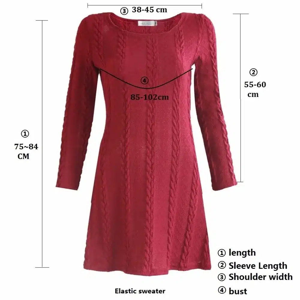 Women Casual Winter Autumn Dress Lady long Sleeve Crewneck Jumper Thin Casual Knitted Sweater Mini Dress Vestidos Mujer 2017New 22