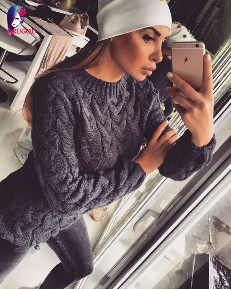 RUGOD Solid Women Sweaters And Pullovers Loose Knitted Pullover Female Tops Autumn&Winter Long Sleeve Jumper Sweater pull femme 30