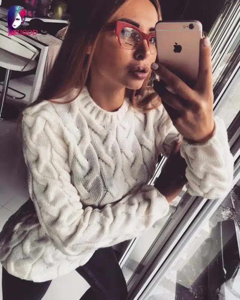 RUGOD Solid Women Sweaters And Pullovers Loose Knitted Pullover Female Tops Autumn&Winter Long Sleeve Jumper Sweater pull femme 39