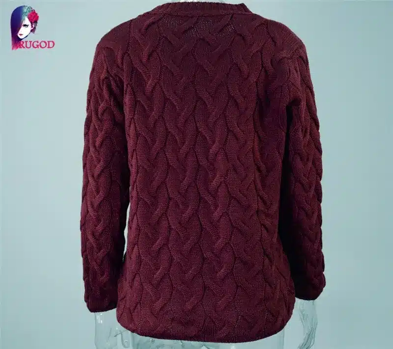 RUGOD Solid Women Sweaters And Pullovers Loose Knitted Pullover Female Tops Autumn&Winter Long Sleeve Jumper Sweater pull femme 55