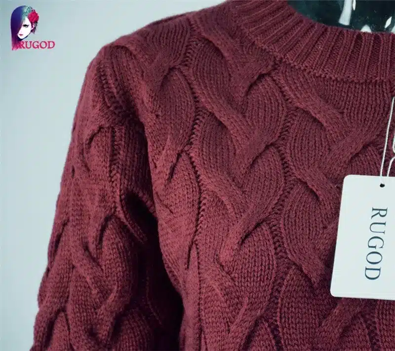 RUGOD Solid Women Sweaters And Pullovers Loose Knitted Pullover Female Tops Autumn&Winter Long Sleeve Jumper Sweater pull femme 56