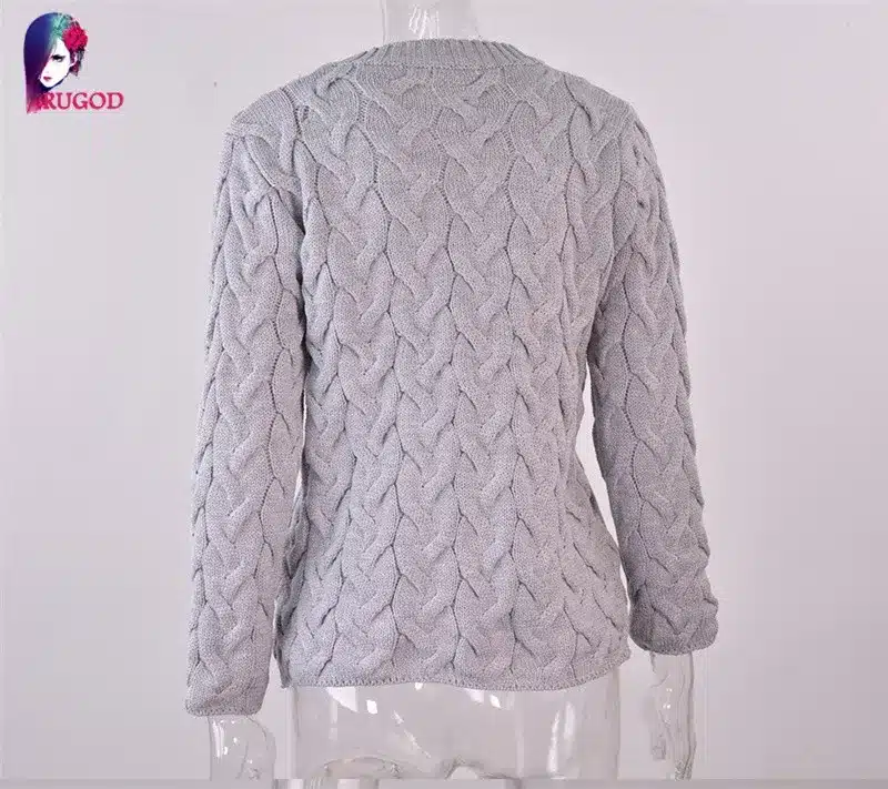 RUGOD Solid Women Sweaters And Pullovers Loose Knitted Pullover Female Tops Autumn&Winter Long Sleeve Jumper Sweater pull femme 62