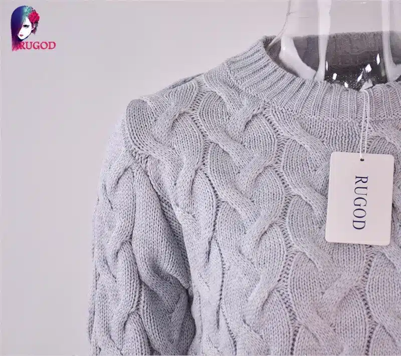 RUGOD Solid Women Sweaters And Pullovers Loose Knitted Pullover Female Tops Autumn&Winter Long Sleeve Jumper Sweater pull femme 63