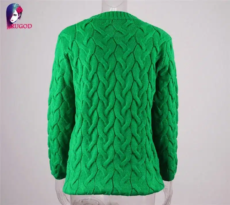 RUGOD Solid Women Sweaters And Pullovers Loose Knitted Pullover Female Tops Autumn&Winter Long Sleeve Jumper Sweater pull femme 65