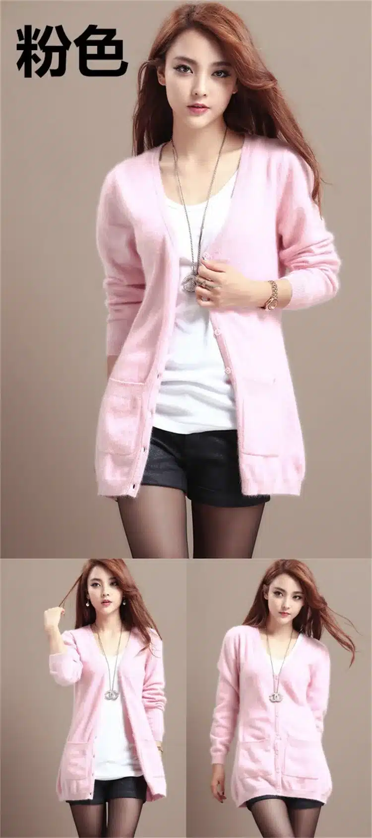 2017 new cardigan women spring autumn long cardigan lady cashmere material loose sweater for female outerwear coat with pockets 29