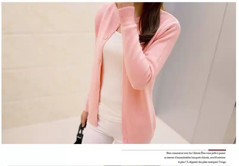 DisappeaRanceLove Brand 2017 spring round neck cardigan sweater large size mercerized cotton solid color wild Slim Jacket 5