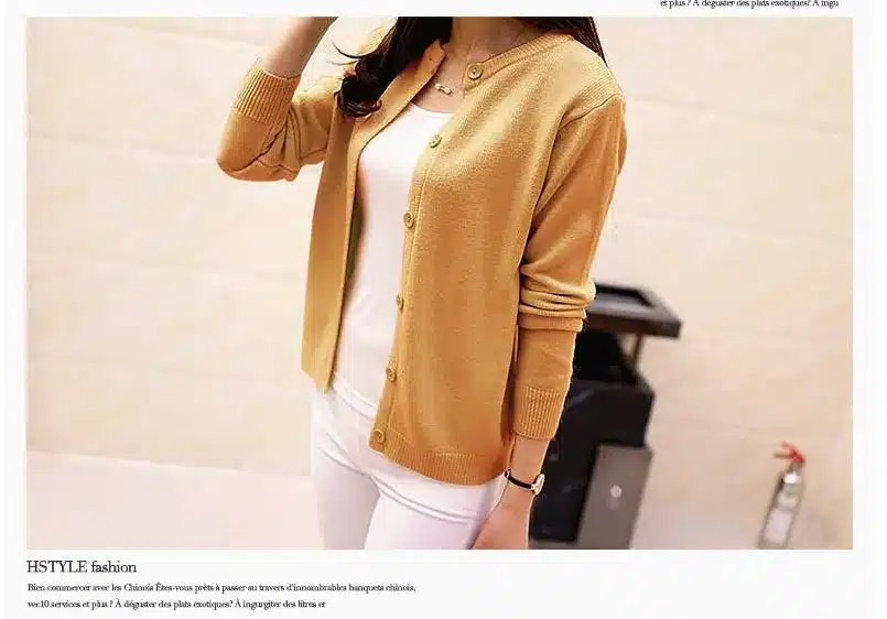 DisappeaRanceLove Brand 2017 spring round neck cardigan sweater large size mercerized cotton solid color wild Slim Jacket 26