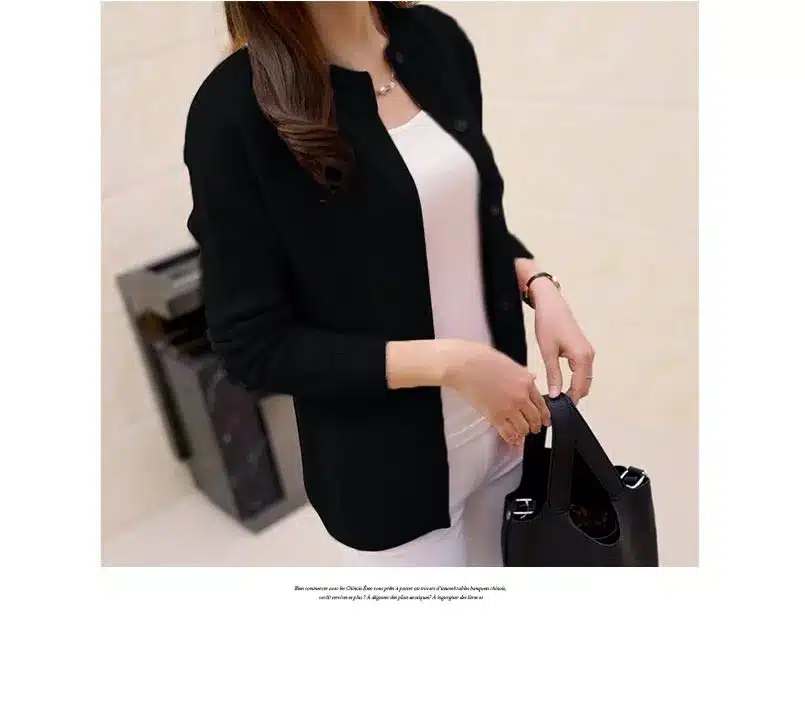 DisappeaRanceLove Brand 2017 spring round neck cardigan sweater large size mercerized cotton solid color wild Slim Jacket 32