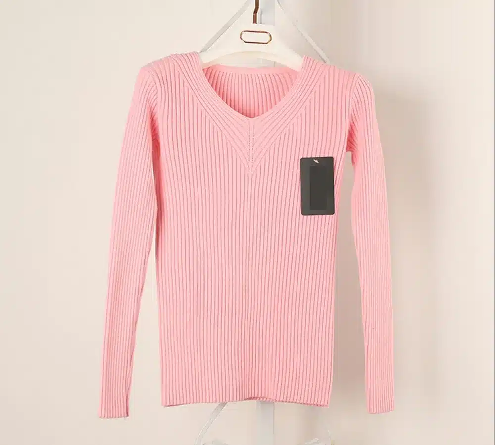 2016 New Fashion Style Slim Sweater Thin V-neck Long-sleeved Solid Color Knit Sweater Shirt Sexy Women Long Sleeve Knit Pullover 8