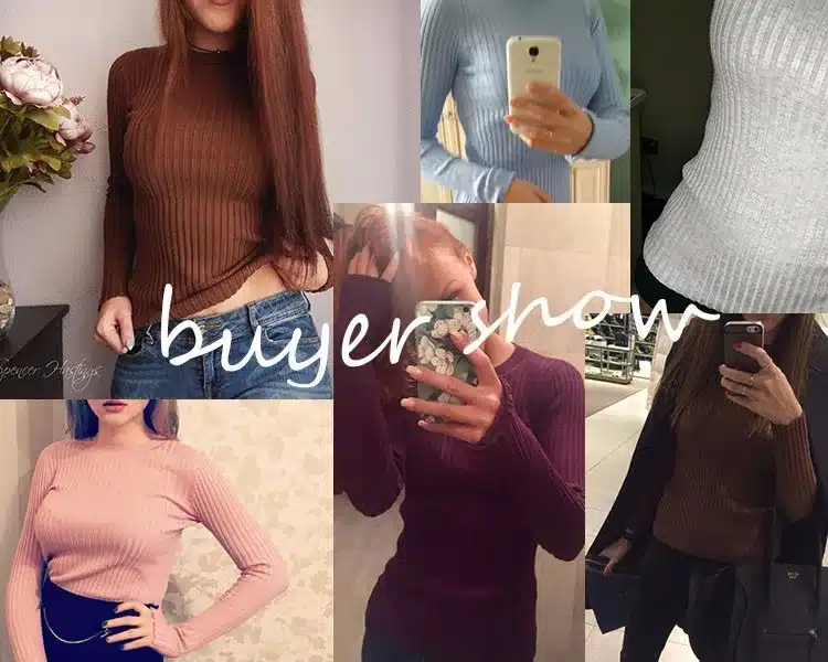 Women Sweater Pullover Basic Knitted Tops Solid Crew Neck Essential Jumper Long Sleeve Ribbed Sweaters Autumn Winter 2017 11