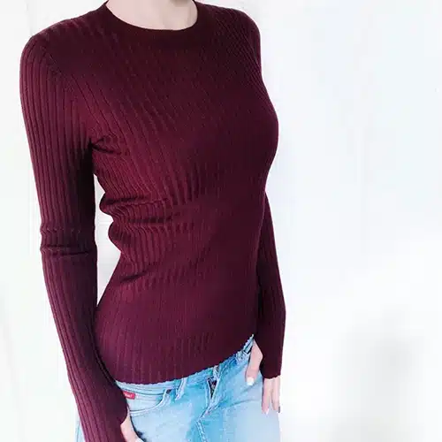Women Sweater Pullover Basic Knitted Tops Solid Crew Neck Essential Jumper Long Sleeve Ribbed Sweaters Autumn Winter 2017 15