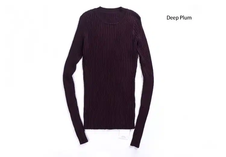 Women Sweater Pullover Basic Knitted Tops Solid Crew Neck Essential Jumper Long Sleeve Ribbed Sweaters Autumn Winter 2017 21