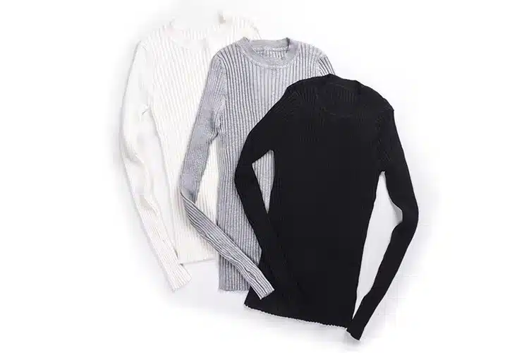 Women Sweater Pullover Basic Knitted Tops Solid Crew Neck Essential Jumper Long Sleeve Ribbed Sweaters Autumn Winter 2017 27