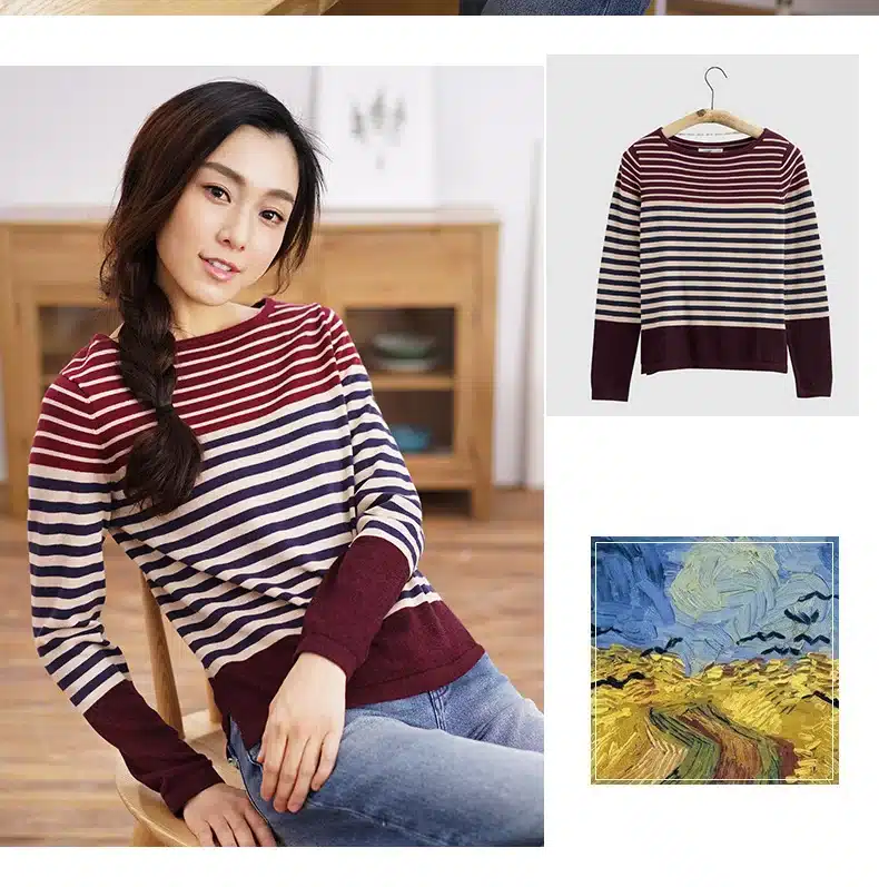 INMAN Women 2017 Autumn NEW All-match Casual O-Neck Striped Pullover Sweater Long Sleeve Autumn Knitting Tops 11