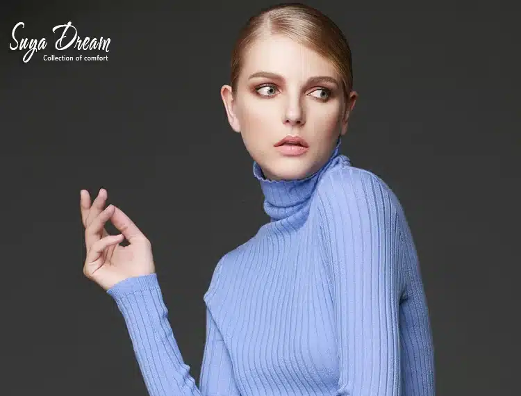 100%MERINO WOOL women long sleeve solid RIB knit turtleneck Heaps collar PULLOVERS sueter sweater top tunic jumper Basic new 30
