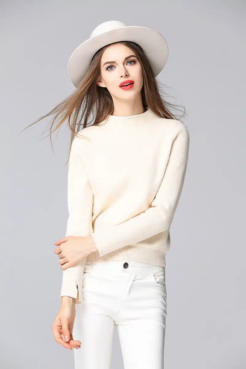 Knitting Sweater Women New Fashion Pullovers Turtleneck Knitwear Knitted Sweater Spring and Autumn Loose Jumper Ladies 12