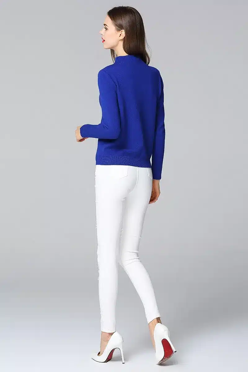 Knitting Sweater Women New Fashion Pullovers Turtleneck Knitwear Knitted Sweater Spring and Autumn Loose Jumper Ladies 16