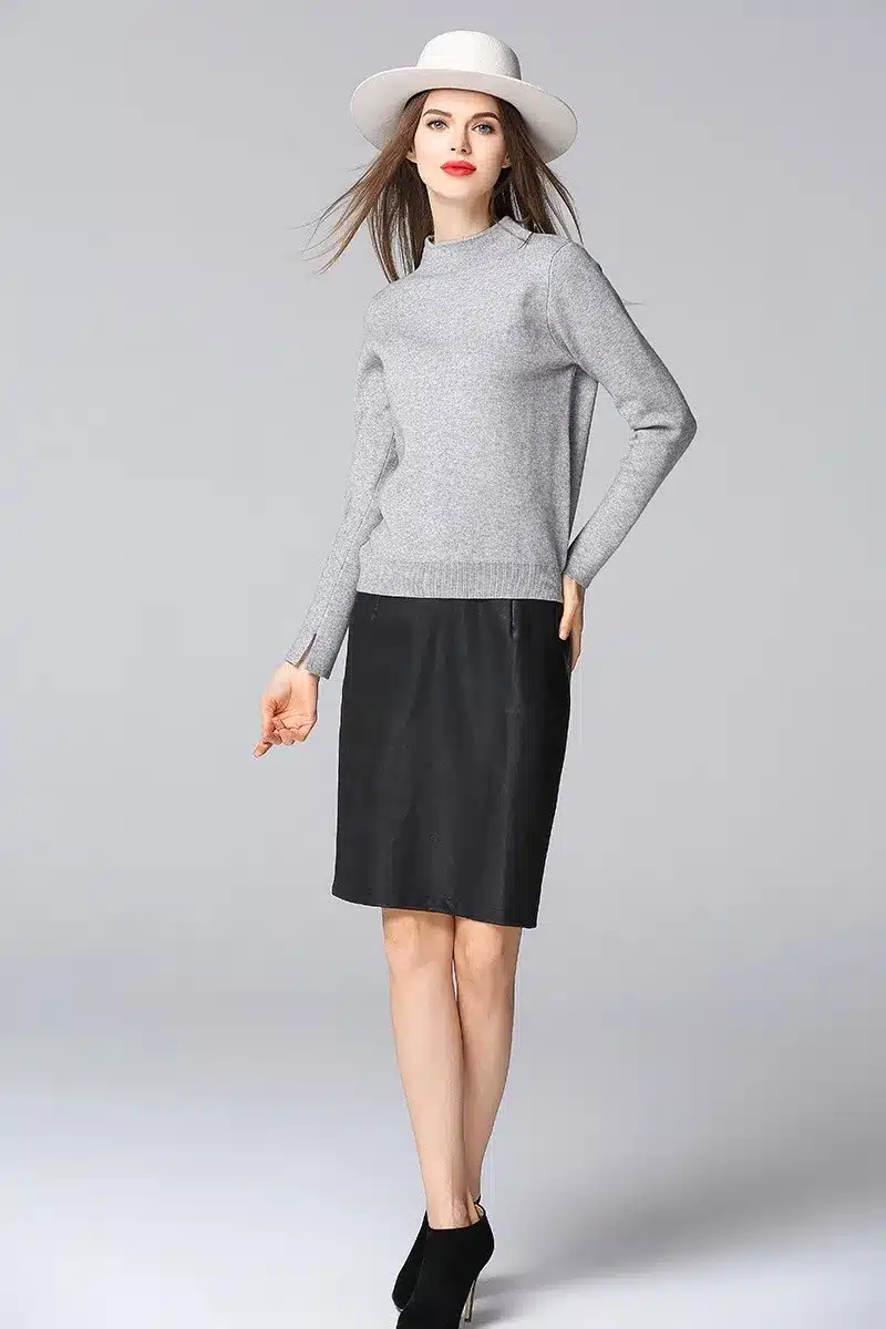 Knitting Sweater Women New Fashion Pullovers Turtleneck Knitwear Knitted Sweater Spring and Autumn Loose Jumper Ladies 17
