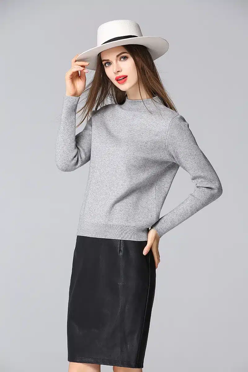 Knitting Sweater Women New Fashion Pullovers Turtleneck Knitwear Knitted Sweater Spring and Autumn Loose Jumper Ladies 18