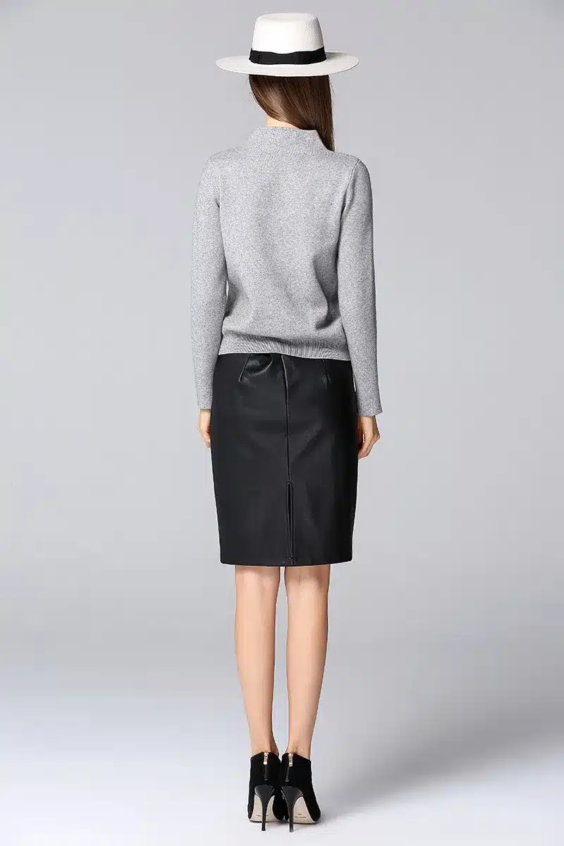 Knitting Sweater Women New Fashion Pullovers Turtleneck Knitwear Knitted Sweater Spring and Autumn Loose Jumper Ladies 19