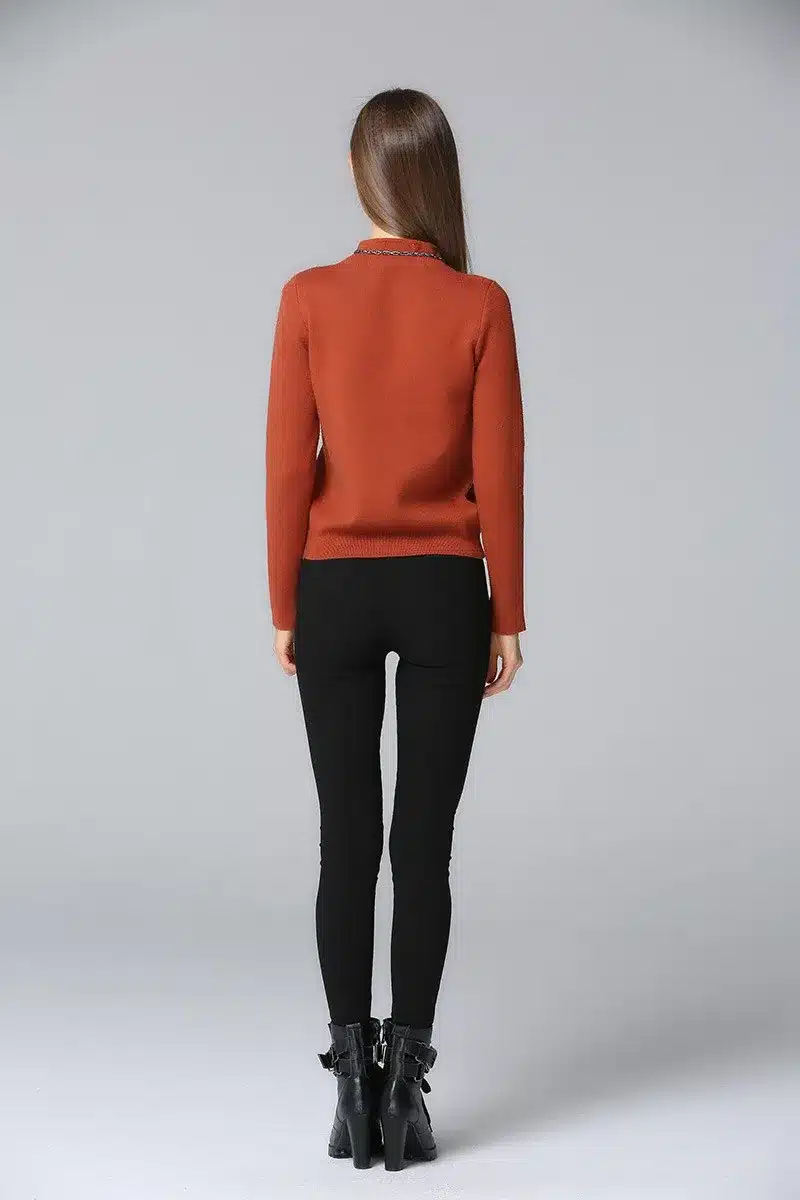 Knitting Sweater Women New Fashion Pullovers Turtleneck Knitwear Knitted Sweater Spring and Autumn Loose Jumper Ladies 25