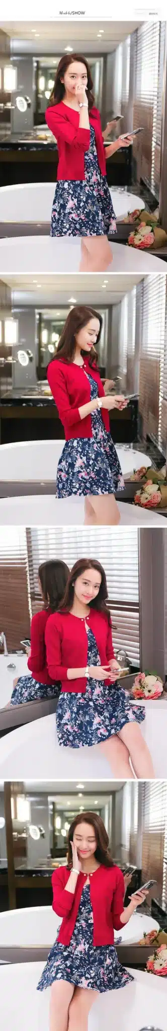 2017 and autumn sweater cardigan dress sunscreen shawl thin coat a long sleeved sweater sweater girl summer air conditioning 23