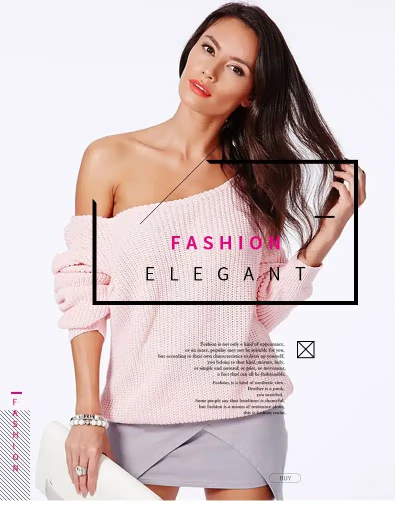 HYH HAOYIHUI Brand Fashion Women Pullover Sweaters Full Sleeve Solid Knitted Sweater Women Off Shoulder Design Sweaters Jumper 16