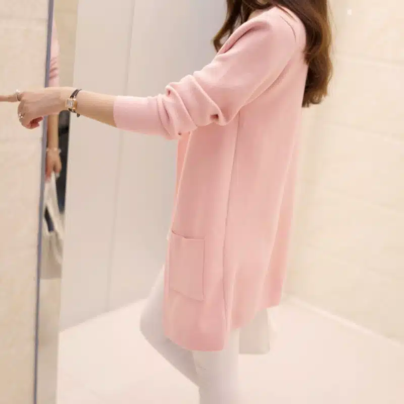 Free Shipping 2017 Spring and Autumn Women's Top Medium-long Cardigan Outerwear Sweater Knitted Cardigan female Sweaters 1