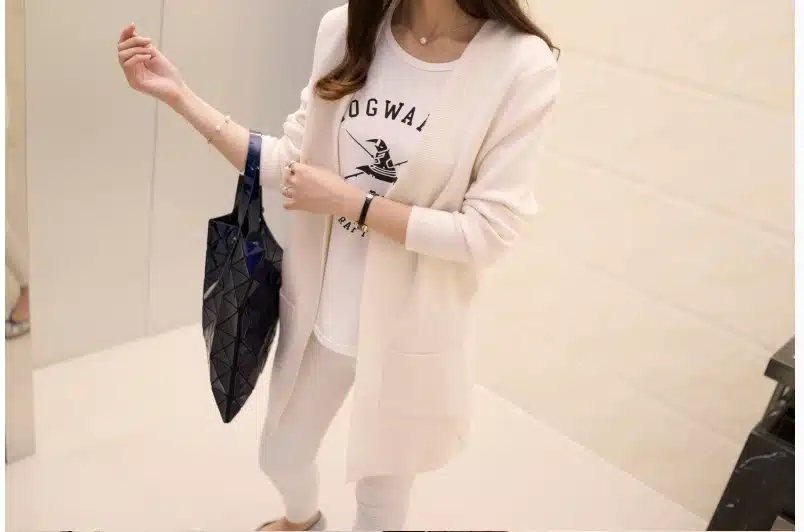 Free Shipping 2017 Spring and Autumn Women's Top Medium-long Cardigan Outerwear Sweater Knitted Cardigan female Sweaters 9