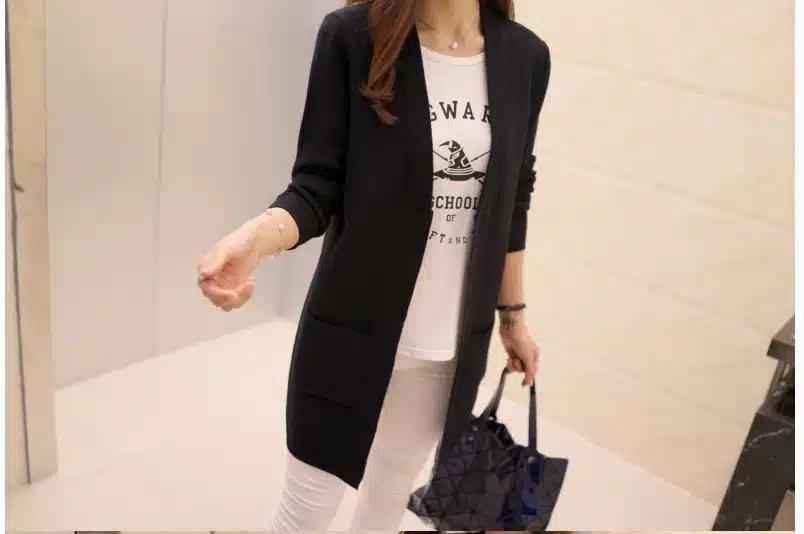 Free Shipping 2017 Spring and Autumn Women's Top Medium-long Cardigan Outerwear Sweater Knitted Cardigan female Sweaters 15