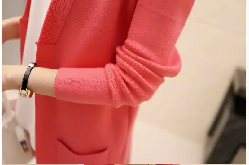 Free Shipping 2017 Spring and Autumn Women's Top Medium-long Cardigan Outerwear Sweater Knitted Cardigan female Sweaters 28
